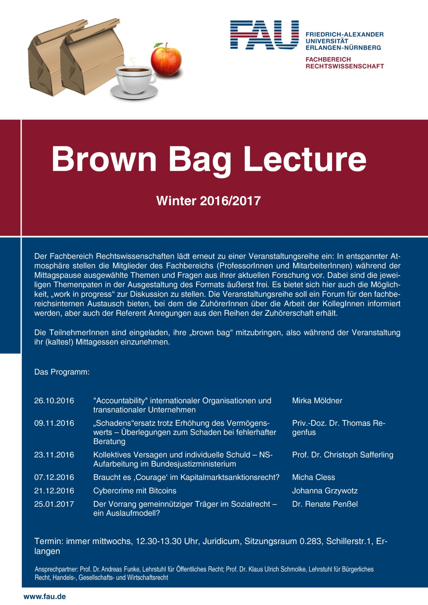 Zum Artikel "Brown Bag Lecture im Wintersemester 2016/17"
