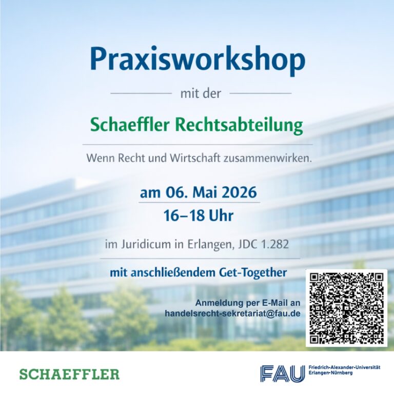 Praxisworkshop mit Schaeffler Group am 6. Mai 2026
