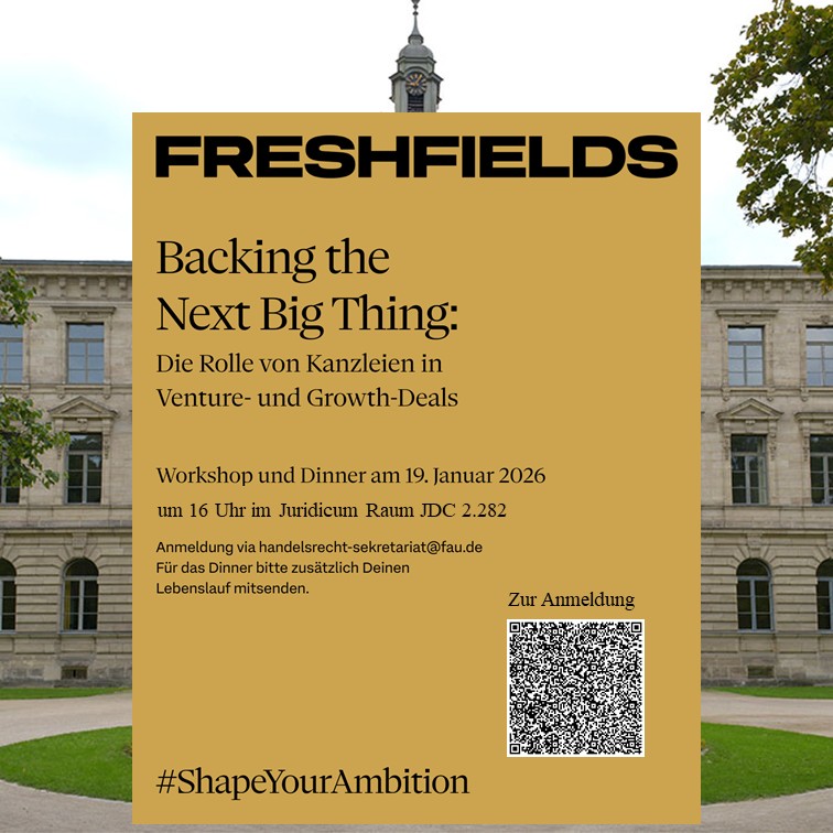 Workshop mit Freshfields am 19.01.2026